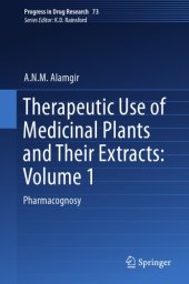 book Therapeutic use of medicinal plants and their extracts v 1