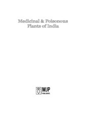 book Medicinal & poisonous plants of India