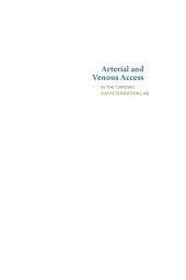 book Arterial and venous access in the cardiac catheterization lab