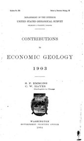 book Contributions to economic geology, 1903