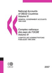 book National Accounts of OECD Countries 2007, General Government Accounts: Edition 2007