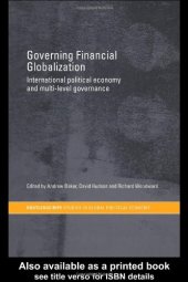 book Governing Financial Globalisation: The Political Economy of Multi-level Governance