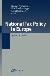 book National Tax Policy in Europe: To Be or Not to Be?