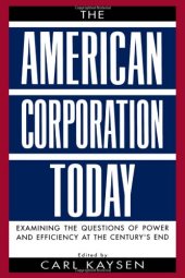 book The American Corporation Today