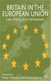 book Britain in the European Union: Law, Policy and Parliament