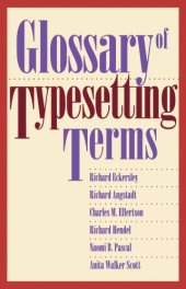 book Glossary of Typesetting Terms