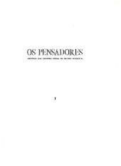 book Os Pensadores - História das Grandes Idéias do Mundo Ocidental - Volume 1