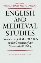 book English and Medieval Studies, Presented to J. R. R. Tolkien on the Occasion of his Seventieth Birthday