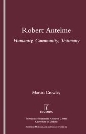 book Robert Antelme: Humanity, Community, Testimony