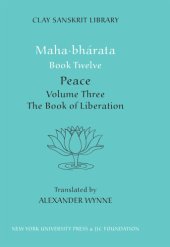 book Mahabharata Book Twelve: Peace Volume Three The Book of Liberation