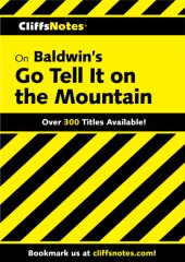 book CliffsNotes on Baldwin's Go Tell It on the Mountain