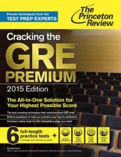 book Cracking the GRE Premium Edition with 6 Practice Tests, 2015