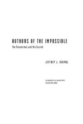 book Authors of the Impossible: The Paranormal and the Sacred