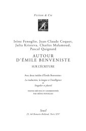 book Autour d'Émile Benveniste sur l'écriture