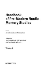 book Handbook of Pre-Modern Nordic Memory Studies: Interdisciplinary Approaches