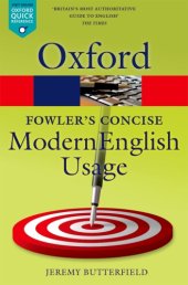 book Fowler's Concise Dictionary of Modern English Usage