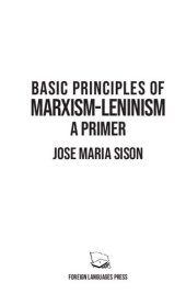 book Basic Principles of Marxism-Leninism: A Primer