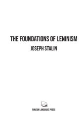 book The Foundations of Leninism