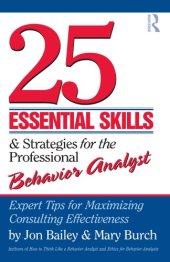 book 25 essential skills & strategies for the professional behavior analyst: expert tips for maximizing consulting effectiveness