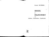 book Hegel à Francfort : ou Judaïsme, christianisme, hégélianisme