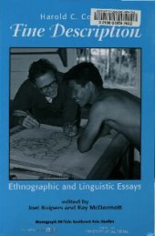 book Fine description : ethnographic and linguistic essays