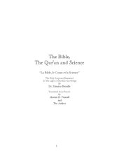 book BIBLE, THE QUR'AN AND SCIENCE: the holy scriptures examined in the light of modern knowledge