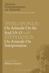 book On Aristotle On the Soul 3.9-13 with Stephanus: On Aristotle On Interpretation