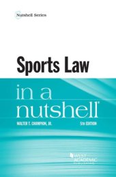 book Sports Law in a Nutshell