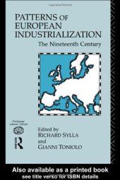 book Patterns of European Industrialization: The Nineteenth Century