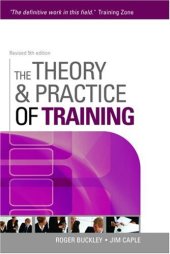 book The Theory and Practice of Training