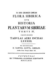 book Flora Sibirica sive Histiria Plantarum Sibireae