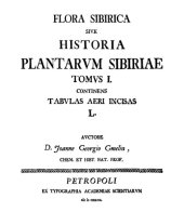 book Flora Sibirica sive Histiria Plantarum Sibireae