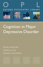 book Cognition in major depressive disorder