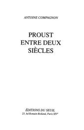 book Proust entre deux siècles