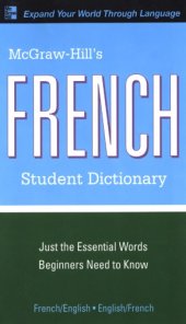 book McGraw-Hill's French student dictionary