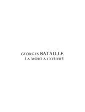 book Georges Bataille, la mort à l'oeuvre