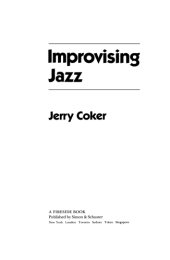 book Improvising Jazz