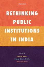 book Rethinking Public Institutions in India