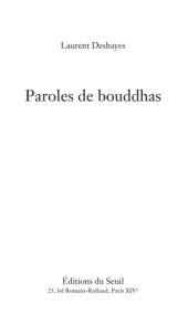 book Paroles de Bouddhas