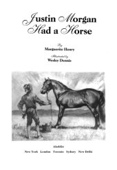 book Justin Morgan Had a Horse