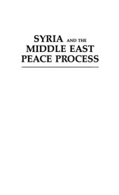 book Syria and the Middle East Peace Process