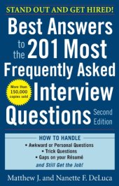 book Best answers to the 201 most frequently asked interview questions