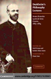 book Durkheim's philosophy lectures: notes from the Lycée de Sens course, 1883-1884