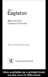 book Marxism and Literary Criticism