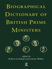 book Biographical Dictionary of British Prime Ministers