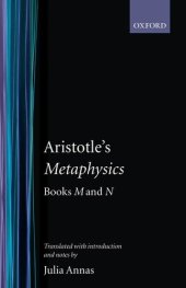 book Metaphysics: Books M and N (Clarendon Aristotle Series)