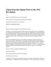 book China from the Opium War to the 1911 Revolution