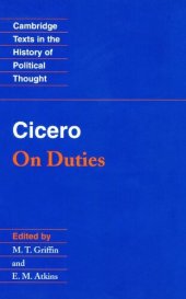 book Cicero: On Duties (Cambridge Texts in the History of Political Thought)