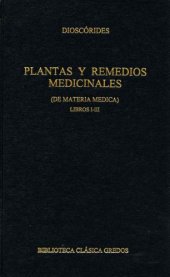 book Plantas y remedios medicinales (De materia médica). Libros I-III