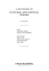 book A dictionary of cultural and critical theory